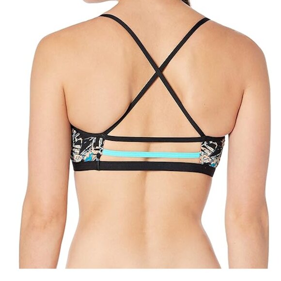 Tyr Solid Trinityfit Bikini Top NWT Black Multi Medium - Picture 2 of 2